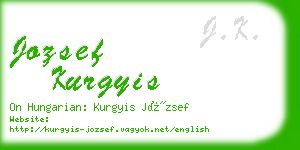 jozsef kurgyis business card